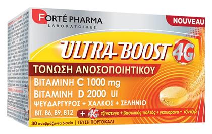 Forte Pharma Ultra Boost 4G Βιταμίνη για Ανοσοποιητικό Πορτοκάλι 30 αναβράζοντα δισκία από το Pharm24