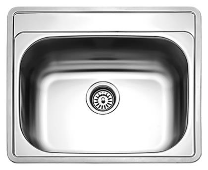 Fortinox Valley 25060 Ένθετος Νεροχύτης Inox Σατινέ Μ60xΠ50cm Ασημί από το Polihome