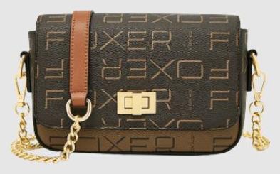 Foxer Γυναικεία Flap Bag Χιαστί Καφέ