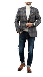 Fragosto Blazer Check 3454 - 003 Blue/Brown