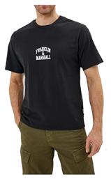 Franklin & Marshall Ανδρικό T-shirt Μαύρο με Στάμπα