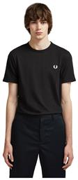 Fred Perry Ανδρικό T-shirt Μαύρο Μονόχρωμο