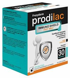 Frezyderm Prodilac Immuno Shield Fast Melt Προβιοτικά για Ενήλικες και Παιδιά Ροδάκινο 30 φακελίσκοι