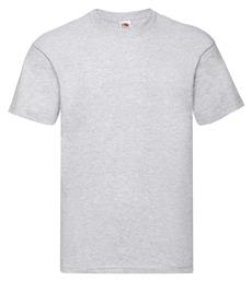 Fruit of the Loom Original T Ανδρικό Διαφημιστικό T-shirt Κοντομάνικο Heather Grey