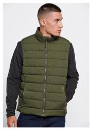 Funky Buddha Αμάνικο Ανδρικό Μπουφάν Puffer Χακί