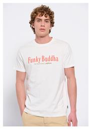 Funky Buddha Ανδρικό T-shirt Λευκό με Στάμπα