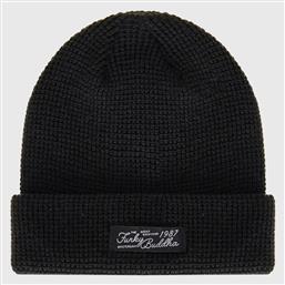 Funky Buddha Beanie Ανδρικός Σκούφος Πλεκτός σε Μαύρο χρώμα