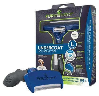 FURminator Undercoat Tool Χτένα L για Κοντότριχους Σκύλους με Ξυράφι για Απομάκρυνση Τριχών