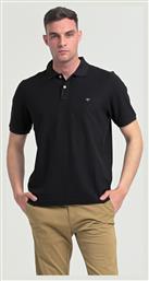 Fynch Hatton Ανδρικό T-shirt Polo Μαύρο