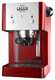 Gaggia Gran Deluxe Μηχανή Espresso 950W Πίεσης 15bar Κόκκινη
