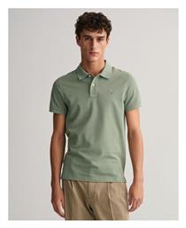 Gant Ανδρικό T-shirt Polo Kalamata Green