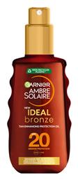 Garnier Ambre Solaire Ideal Bronze SPF20 Αντηλιακό Λάδι