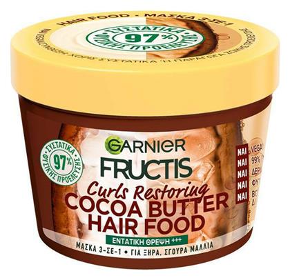 Garnier Fructis Hair Food Curls Restoring Cocoa Butter Μάσκα Μαλλιών για Ενυδάτωση 390ml