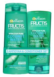 Garnier Fructis Non Stop Pure Coconut Water Σετ Περιποίησης Μαλλιών με Σαμπουάν 2τμχ