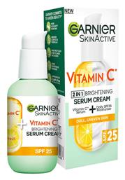 Garnier Skinactive Vitamin C Brightening SPF25 Serum Προσώπου με Βιταμίνη C για Λάμψη 50ml