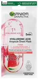 Garnier SkinActive Watermelon and 1% Hyaluronic Acid Firming Ampoule Sheet Μάσκα Προσώπου για Σύσφιξη 15gr από το Pharm24