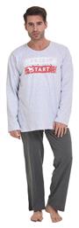 Gazzaz Ανδρική Πυτζάμα ''fresh Start'' Plus Size 1xl-4xl 010124 Γκρι Μελανζέ