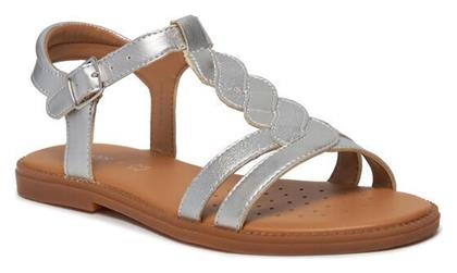 Geox Παιδικά Πέδιλα J Sandal Karly Ασημί