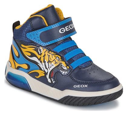 Geox Παιδικά Sneakers High Ανατομικά Μπλε