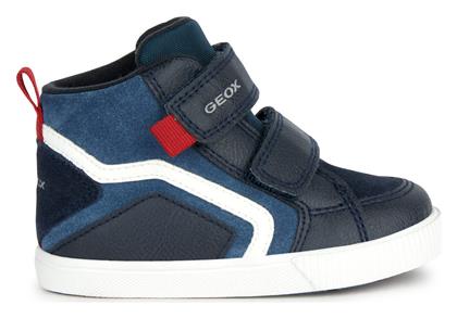 Geox Παιδικά Sneakers High Ανατομικά με Σκρατς Navy Μπλε