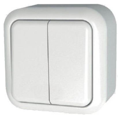 Geyer IP20 Εξωτερικός Διακόπτης Τοίχου Φωτισμού με Πλαίσιο