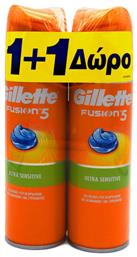 Gillette Fusion 5 Ultra Sensitive Gel Ξυρίσματος για Ευαίσθητες Επιδερμίδες 2 x 200ml Κωδικός: 16587955 από το e-Fresh