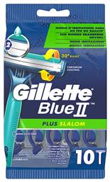 Gillette Plus Slalom Ξυραφάκια μιας Χρήσης με 2 Λεπίδες και Λιπαντική Ταινία για Ευαίσθητες Επιδερμίδες 10τμχ