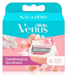 Gillette Venus Comfortglide Spa Breeze Ανταλλακτικές Κεφαλές με 3 Λεπίδες και Λιπαντική Ταινία 4τμχ