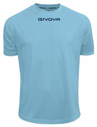 Givova MAC01-0005 Αθλητικό Ανδρικό T-shirt Μπλε με Λογότυπο