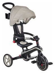 Globber Παιδικό Τρίκυκλο Ποδήλατο Explorer Trike 4 In 1 Πτυσσόμενο, Μετατρεπόμενο με Χειρολαβή Γονέα & Σκίαστρο για 10+ Μηνών Taupe