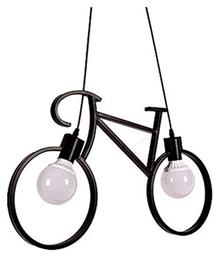 GloboStar Bike Κρεμαστό Φωτιστικό για Ντουί E27 Μαύρο 67εκ. από το Designdrops