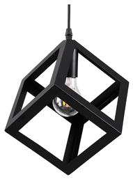 GloboStar Cube Κρεμαστό Φωτιστικό Μαύρο 25x25x25εκ.