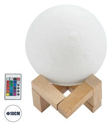 GloboStar Moon Διακοσμητικό Φωτιστικό με Φωτισμό RGB Μοοn Light LED σε Λευκό Χρώμα από το Designdrops