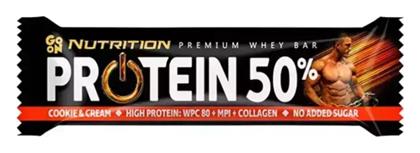 Go On Nutrition Premium Whey Μπάρα με 50% Πρωτεΐνη & Γεύση Cookies & Cream 40gr από το Panora