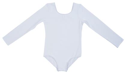 Godance Leotard Παιδικό Κορμάκι Μακρυμάνικο Λευκό