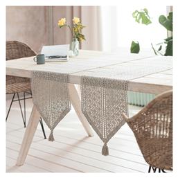 Gofis Home Ράνερ Πλεκτό Chrochet 019 21 Wet Sand 32x160εκ.