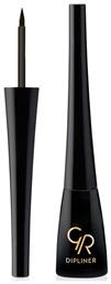 Golden Rose Dipliner Liquid Πινέλο Eye Liner Black 5gr