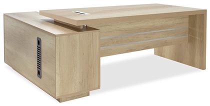 Γωνιακό Επαγγελματικό Γραφείο Minimal 200x170x75εκ. Μπεζ