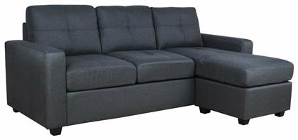 Γωνιακός 206x145x87εκ. Γκρι