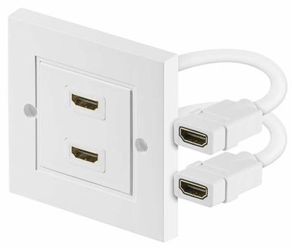 Goobay Πρίζα HDMI με Πλαίσιο MMK Wall Socket σε Λευκό χρώμα 51723 από το Public