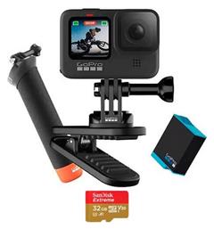 GoPro Hero9 Bundle Action Camera 5K Υποβρύχια με WiFi Μαύρη με Οθόνη 2.27''