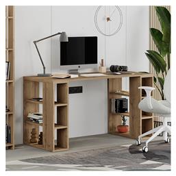 Γραφείο Colmar 140x60x75εκ. Ανοιχτό Καρυδί
