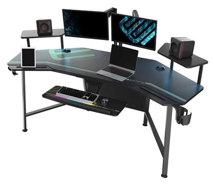 Γραφείο Gaming ERK-AED-E70B με LED 180x76x74εκ. Μαύρο