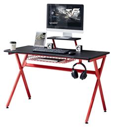 Γραφείο Gaming Petrosys 120x60.5x90εκ. Μαύρο / Κόκκινο από το Esmarket