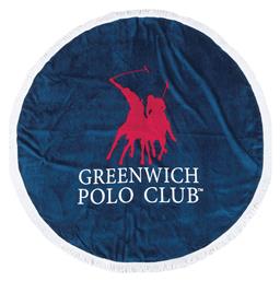 Greenwich Polo Club 2824 Πετσέτα Θαλάσσης Στρογγυλή με Κρόσσια Μπλε Διαμέτρου 160εκ. από το Katoikein