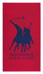 Greenwich Polo Club Πετσέτα Θαλάσσης Βαμβακερή Κόκκινη 170x90εκ.