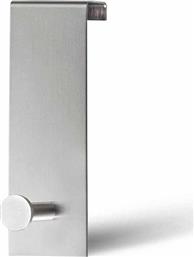 Grekon Κρεμάστρα Πόρτας Ανοξείδωτη Μονής Θέσης Ασημί 4x3.5x13εκ.