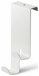 Grekon Κρεμάστρα Πόρτας Μεταλλική 2 Θέσεων Λευκή 6.5x3.5x17εκ.