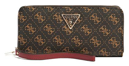 Guess Laurel Slg Large Μεγάλο Γυναικείο Πορτοφόλι Καφέ