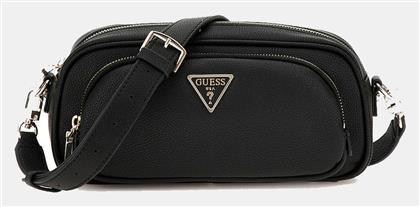 Guess Power Play Camera Γυναικεία Τσάντα Χιαστί Μαύρη